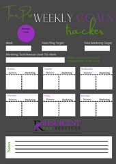 Editable Tax Pro Weekly Goals Tracker