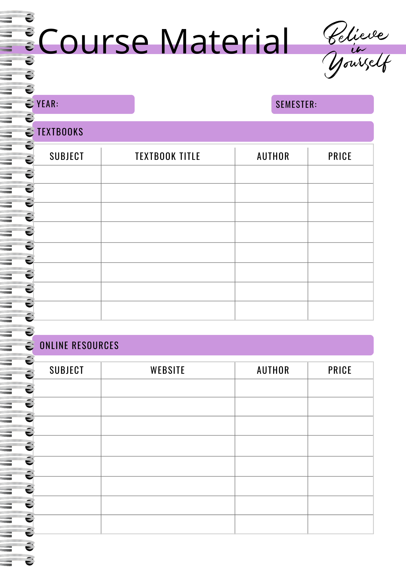 The University Life Student Planner